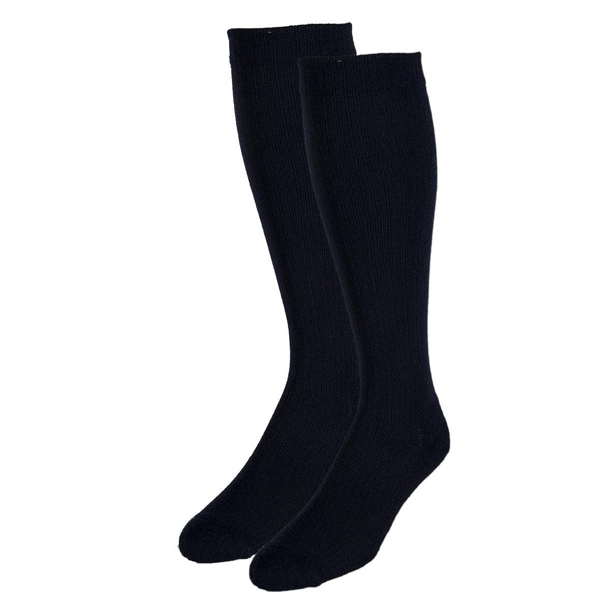 Truform Compression Socks, 10-20 mmHg, Ladies Gym Socks, Knee High Over Calf Length, Navy, Large