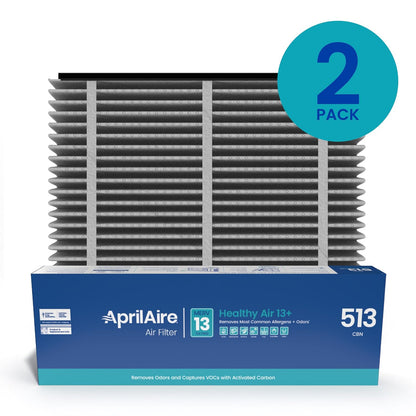 AprilAire 513CBN - Filtro de repuesto para purificadores de aire AprilAire para toda la casa, MERV 13 con carbono, alergia saludable en el hogar + reducción de olor, filtro de aire de 31 x 28 x 4