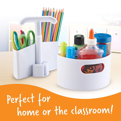 Learning Resources Create-a-Space - Mini centro de almacenamiento – blanco, para aula, espacio para creador, espacio pequeño, organizador de profesores, accesorios escolares en casa, juego de 4 piezas