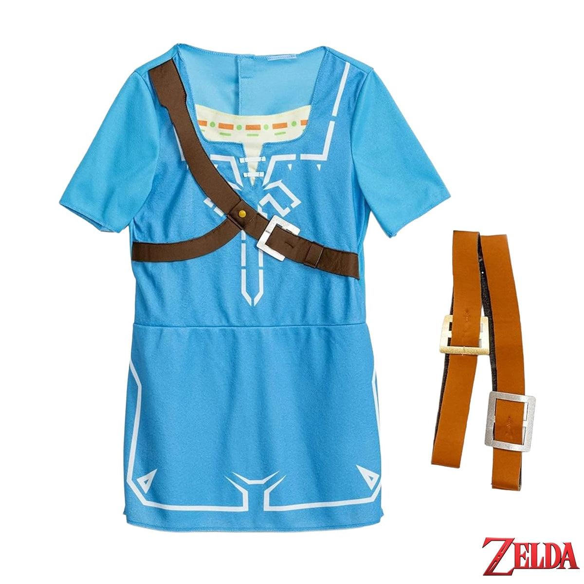 Link Costume for Kids, Official Zelda Breath of the Wild Costume, Classic Child Size