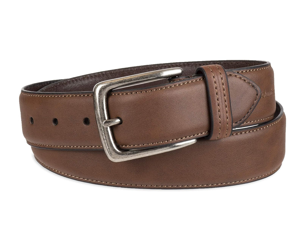 Columbia Cinturón cosido con logotipo de Trinity – Vestido casual con hebilla de una sola punta para jeans, caqui Cinturón para Hombre