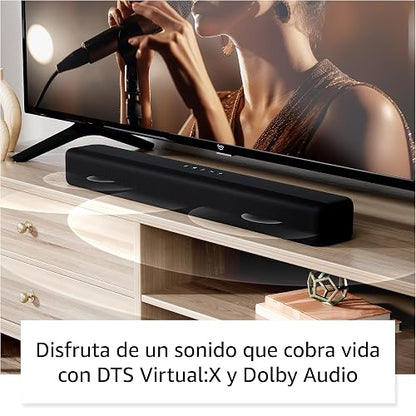 Barra de sonido Fire TV, bocina 2.0 con DTS Virtual:X, Dolby Audio y conectividad Bluetooth