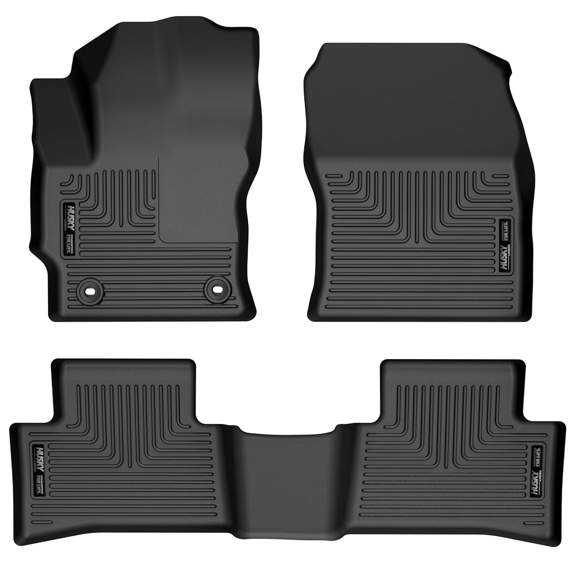 Husky Liners Weatherbeater - Alfombrillas para Toyota Corolla Cross 2022-2025 (Solo tracción Delantera) | Fila Delantera y Segunda Fila, 3 Piezas Negras - 95291