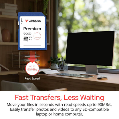 Verbatim Tarjeta de Memoria Premium SDHC de 4 GB, UHS-I U1 Clase 10