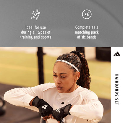 adidas (アディダス) スポーツ/フィットネス ヘアバンドアクセサリー フリーサイズ 伸縮素材