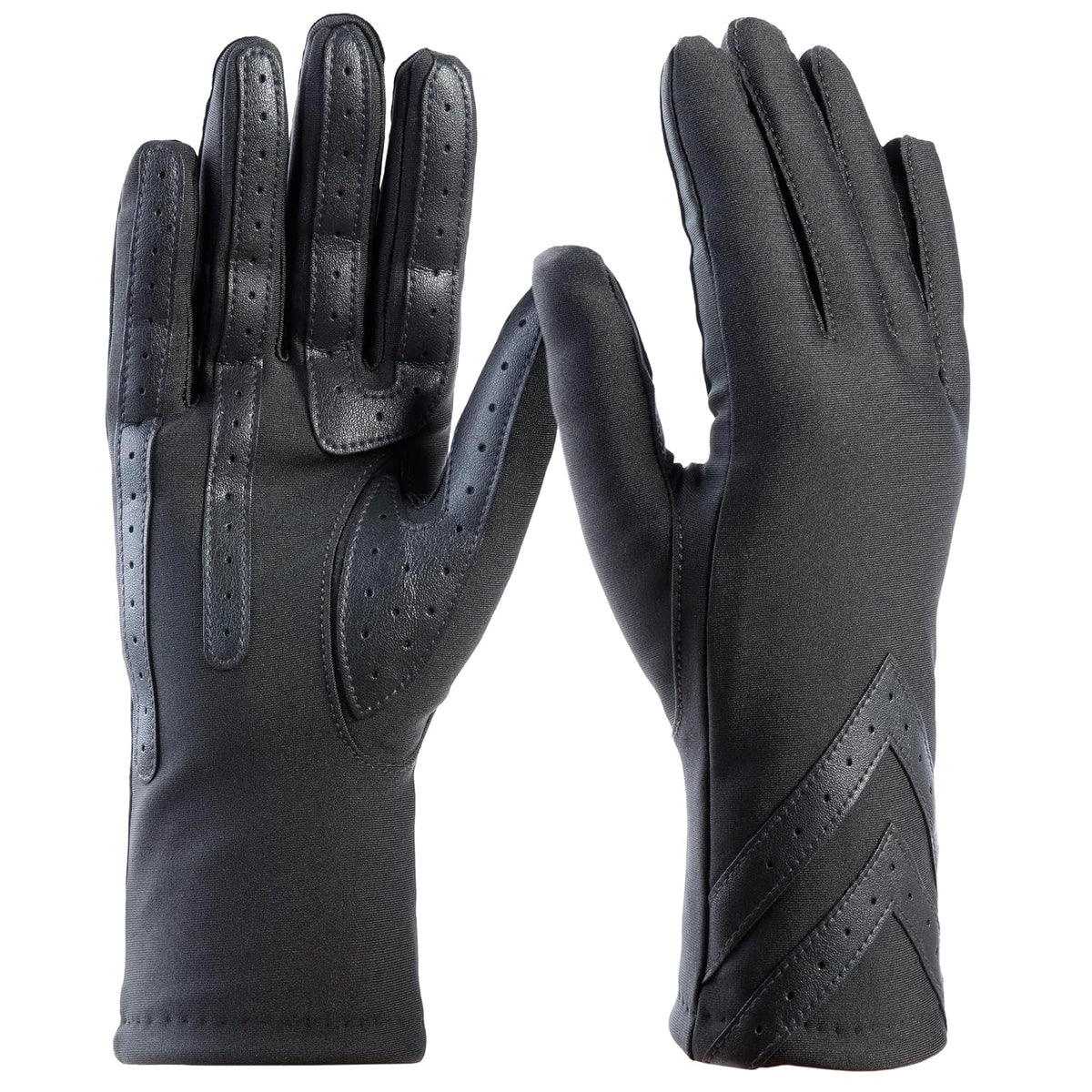 isotoner Guantes de elastano para mujer con - L-XL - Carbón - Smardri