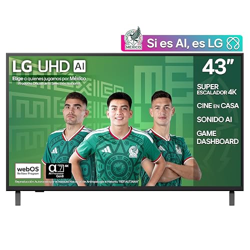 LG Pantalla 43 Pulgadas UHD AI UA75 4K Smart TV 2025