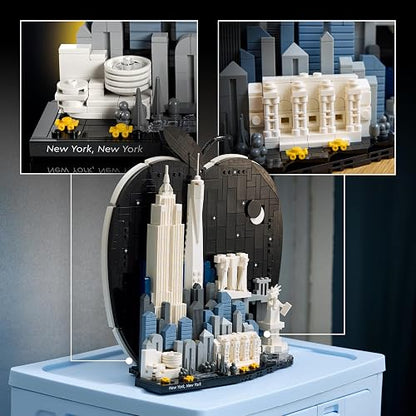 Lego Architecture Ciudad de Nueva York: La Gran Manzana – Set con la Estatua de la Libertad – Objeto de Decoración para Mayores de 18 Años – Idea de Regalo para Viajeros – 21066