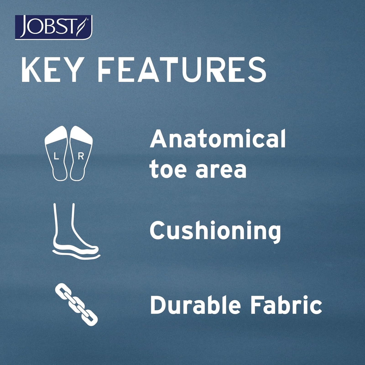 JOBST Formen Calcetines de compresión, Baja 15-20mmHg, Rodilla, Talla L | Punta cerrada, Color Negro, Compresión de Grado Médico