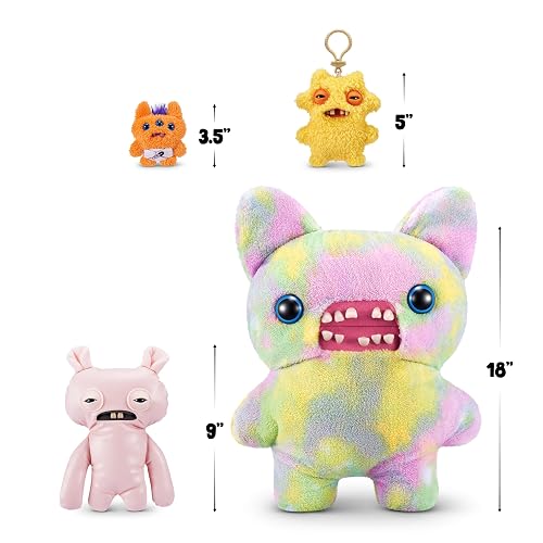 S001-FUGGLER-BUTT Ugly Pets 9"-Series 1-Plush 2PK(Squidge - Hairless Rat and Reek-O - Black Cat)-Window BOX-12PCS/CTN