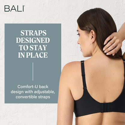 Bali - Playera con Aros para Mujer, One Smooth U, Ultra Ligera, Brasier Convertible