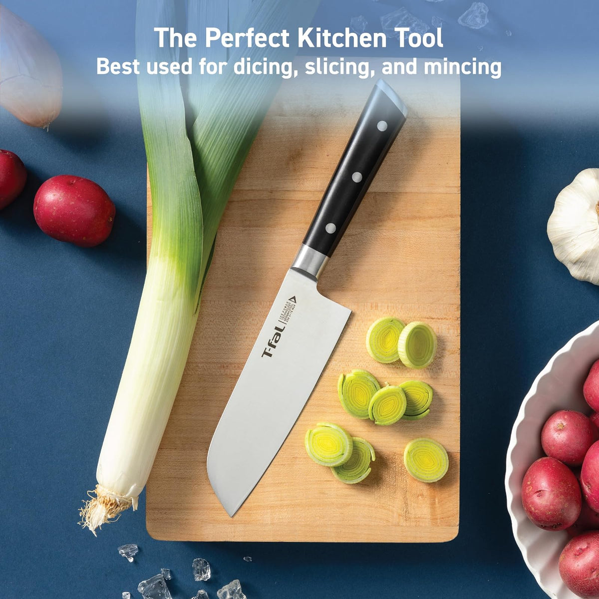 T-fal Cuchillo Santoku Acero Inox. T-Fal Ice Force, K2820664