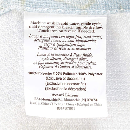 Avanti Linens - Cortina de Ducha de Tela, decoración de baño Inspirada en la Naturaleza (colección Love Nest, 72 Pulgadas)