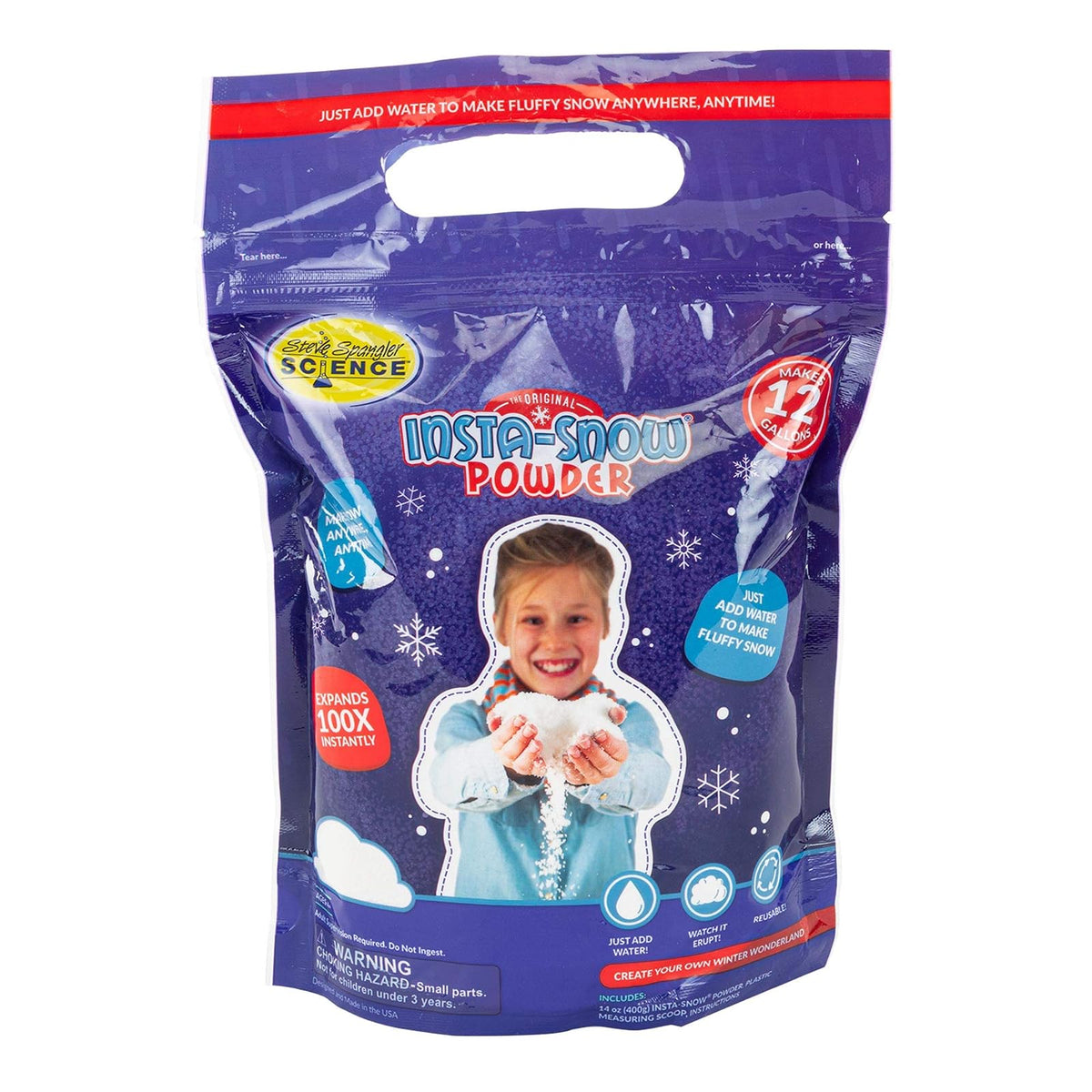 Steve Spangler Science Insta-Snow Polvo de Nieve Instantánea - 396 gr (14 onzas)
