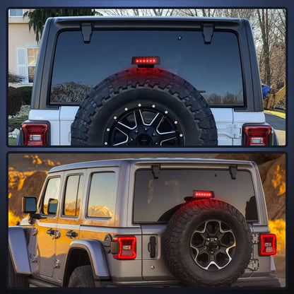 Nilight Tercera Luz de Freno LED de Montaje Alto TL-30, Lente Ahumada, para Jeep Wrangler JK 2007-2018