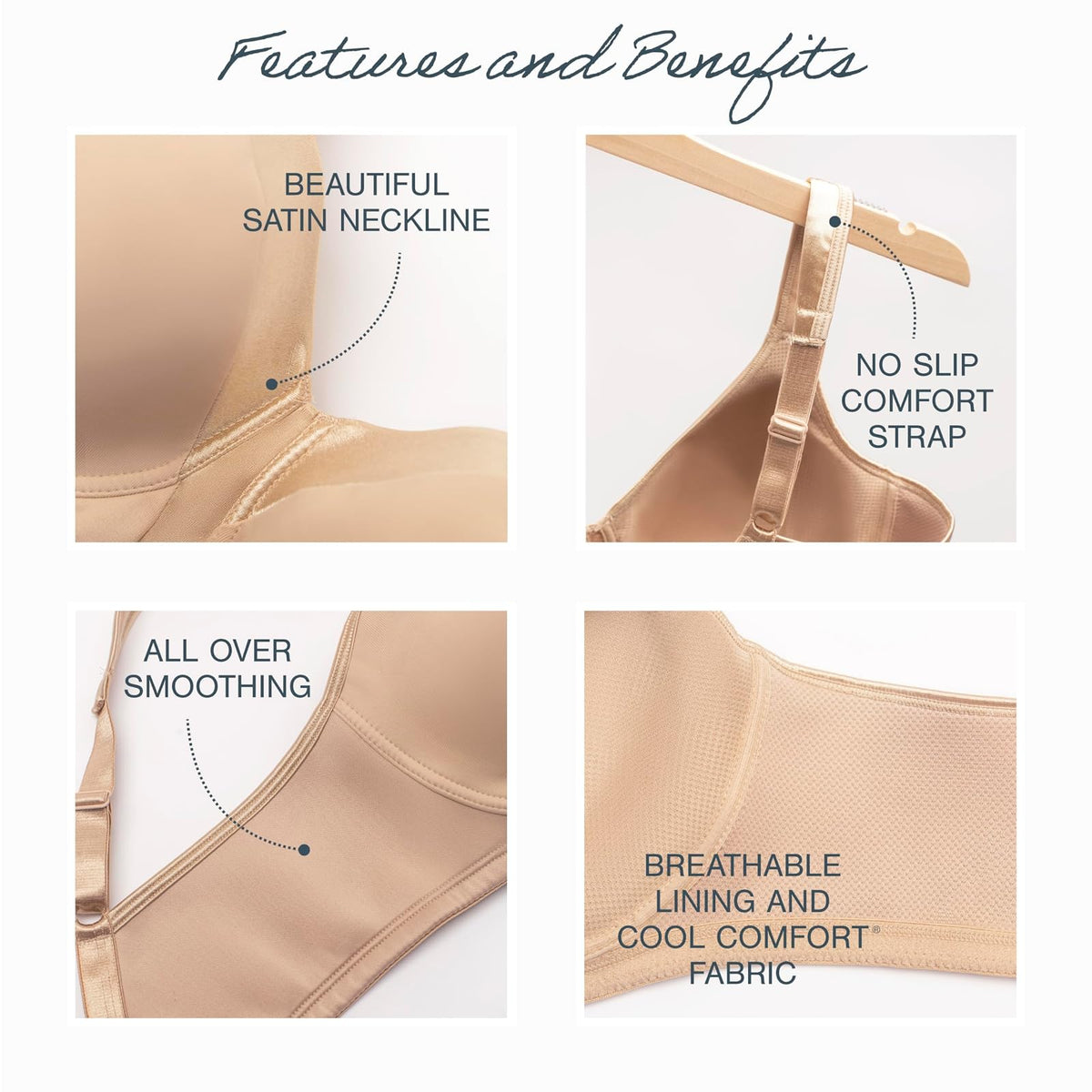 Playtex Women's 18 Hour Sensational Sleek Wirefree Full Coverage Bra #4803