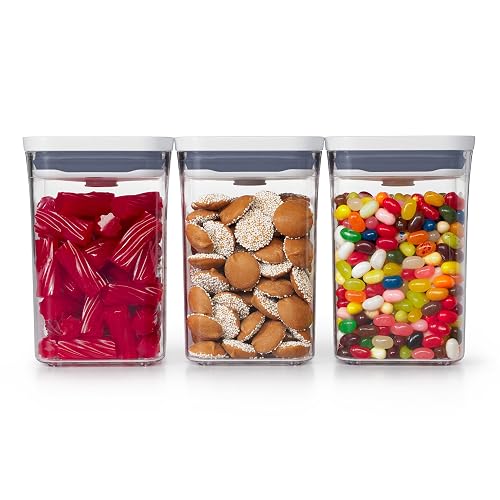 OXO Good Grips Juego de recipientes, Juego de 3 piezas Blanco, Container Set, 1