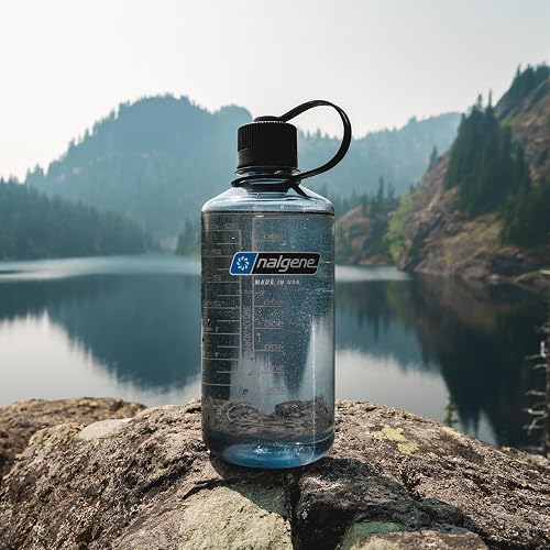 Nalgene Sustain Tritan BPA-Free Water Bottle Made with Material Derived from 50% Plastic Waste, 32 OZ, Narrow Mouth