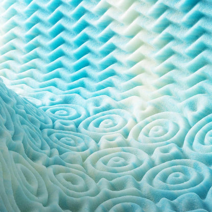 Best Price Mattress - Colchón de Espuma Aerobreeze de Gel de Remolino de 5 Zonas, Certificado CertiPUR-US, Esencial para recámara, Individual XL