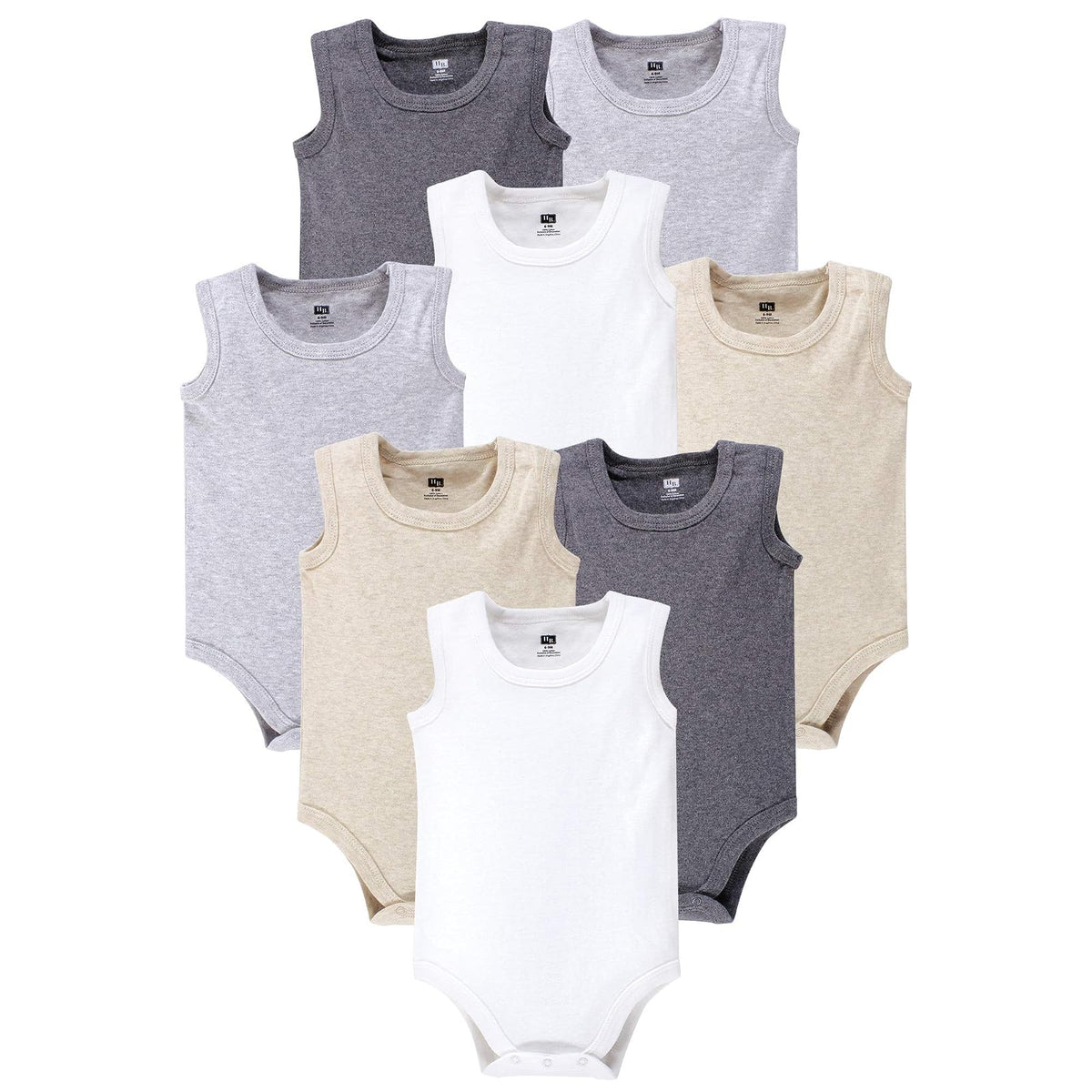 Hudson Baby - Body unisex sin mangas de algodón para bebé