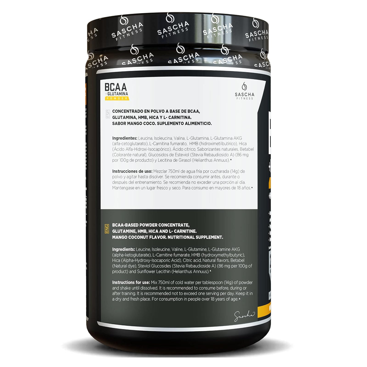 Sascha Fitness BCAA sabor Mango Coco