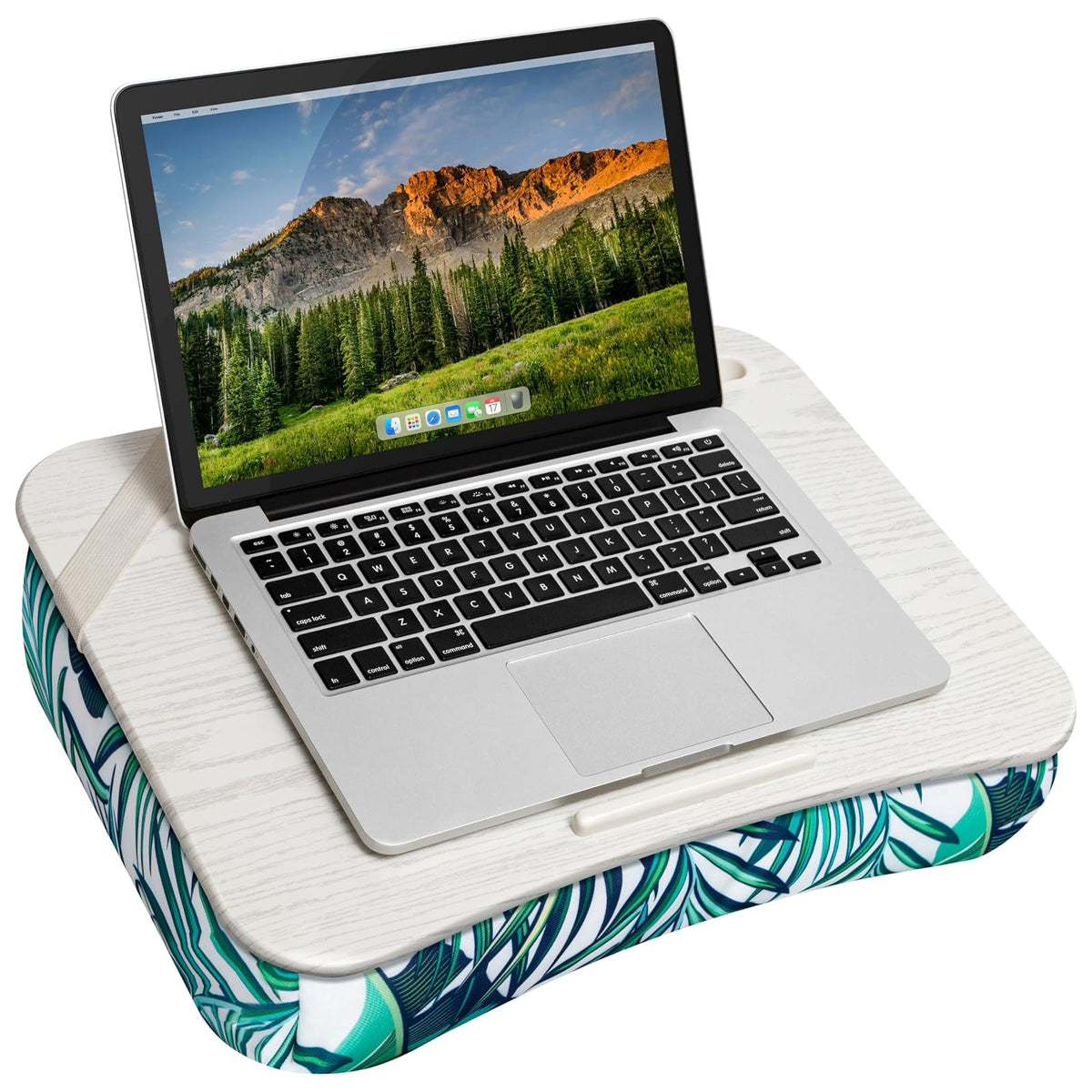 LapGear - computadora de diseño con Soporte para teléfono y Reborde para Dispositivos, Hojas de Palma Tropicales, se Adapta a portátiles de hasta 15.6 Pulgadas, Estilo n.º 45427