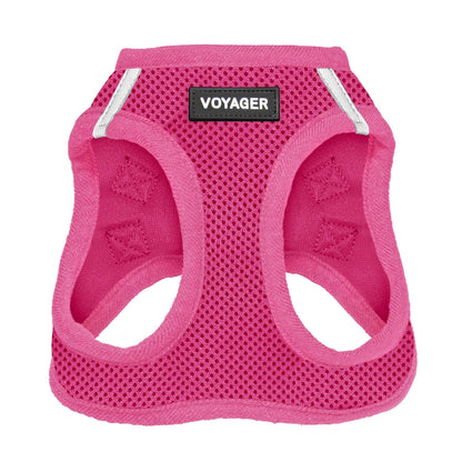 Best Pet Supplies Arnés Voyager Step-In Air para Perro, Todo Clima - L (Chest: 18 - 20.5") - Fucsia (borde a juego)