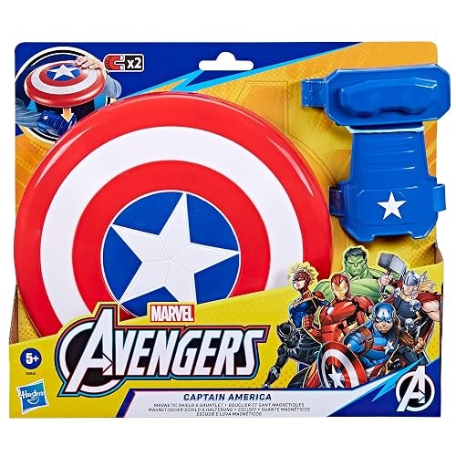Avengers Figura de Acción Capitán América, Escudo Magnético, Incluye 1 Escudo, 60 Meses-96 Meses