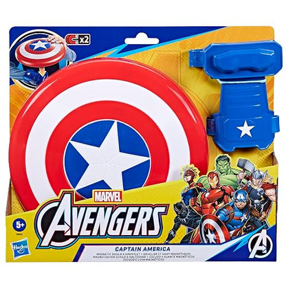 Avengers Figura de Acción Capitán América, Escudo Magnético, Incluye 1 Escudo, 60 Meses-96 Meses