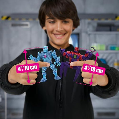 MRBEAST Lab - Paquete múltiple de híbridos, revelan Diferentes Piezas híbridas para Crear 2 Cifras de acción de Mezcla y combinación, además de Partes del dragón Dorado Panther, Combinaciones de