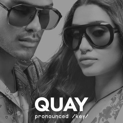 Quay Australia HIGH KEY Men's and Women's Sunglasses Classic Oversized Aviator