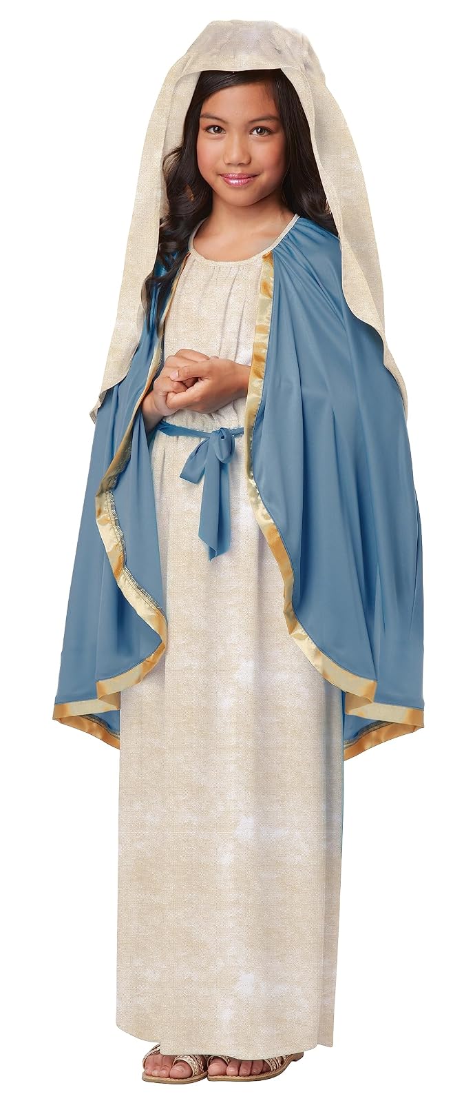 Disfraces de California la Virgen María Niño Disfraz, Un Solo Color, S - Chica - Azul