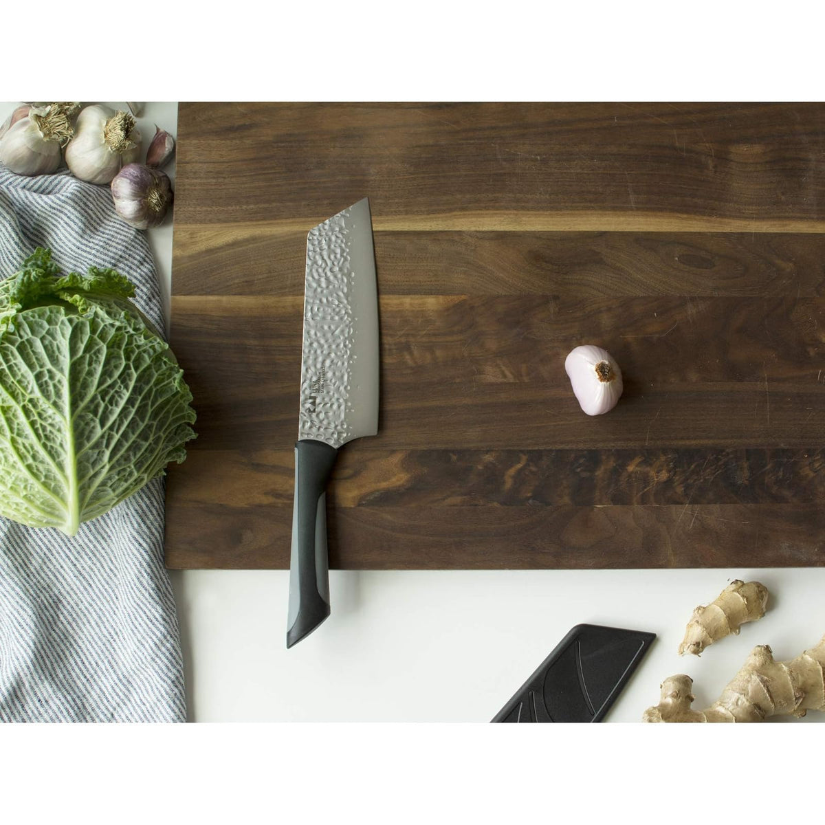 Kai Luna - Cuchillo de pelar con funda y mango de agarre suave, 9 cm, Asian Utility 6.5 pulgadas, 6.5 in (16.51 cm), 1
