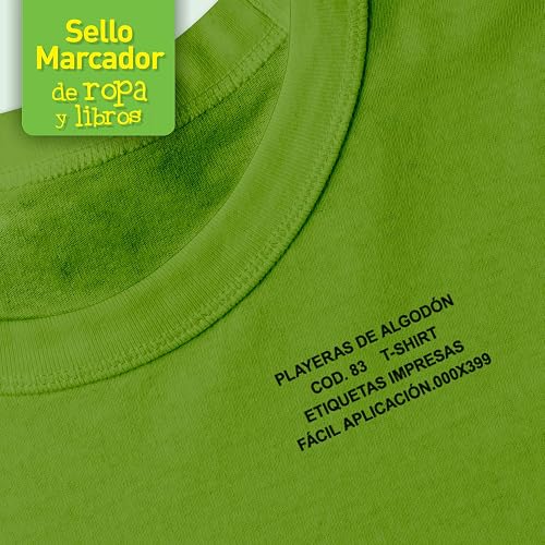 Barrilito Sello Marcador de Ropa y Libros Colop, incluye alfabeto para personalizar. MR1000