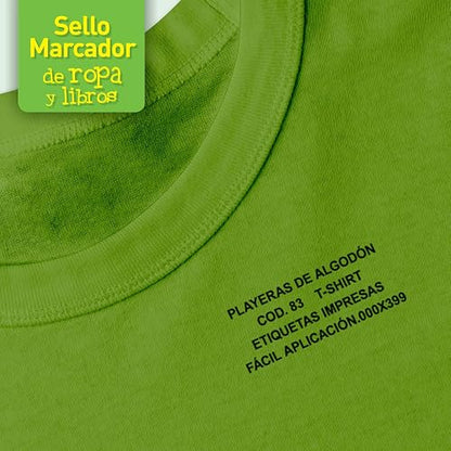 Barrilito Sello Marcador de Ropa y Libros Colop, incluye alfabeto para personalizar. MR1000