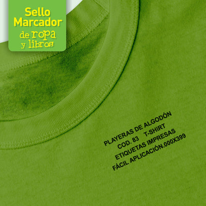 Barrilito Sello Marcador de Ropa y Libros Colop, incluye alfabeto para personalizar. MR1000