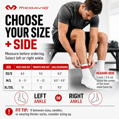 McDavid Bio-Logix Tobillera – Prevención de esguinces, terapia física, gran comodidad y apoyo, construcción de espuma viscoelástica, rendimiento y protección de grado competitivo, perfecto para , voleibol, fútbol, fútbol y mucho más.