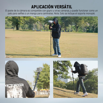 NEEWER 61"/155cm Soporte Monopié para Cámara, Monopié Portátil Viaje Aleación Aluminio con Adaptador de Tornillo 1/4" 3/8" para Videocámara DSLR, Accesorios Cámaras Profesionales, Carga 17.6lb, TP41