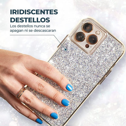 Case-Mate - Twinkle - Funda para iPhone 13 Pro MAX - Elementos Reflectantes de lámina - Protección contra caídas de 10 pies - 6.7 Pulgadas - Stardust