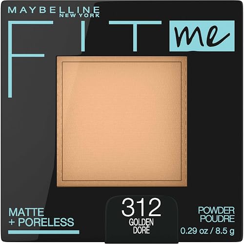 MAYBELLINE - Maquillaje en polvo New York Fit Me Matte + Poreless, dorado, 0.29 oz.