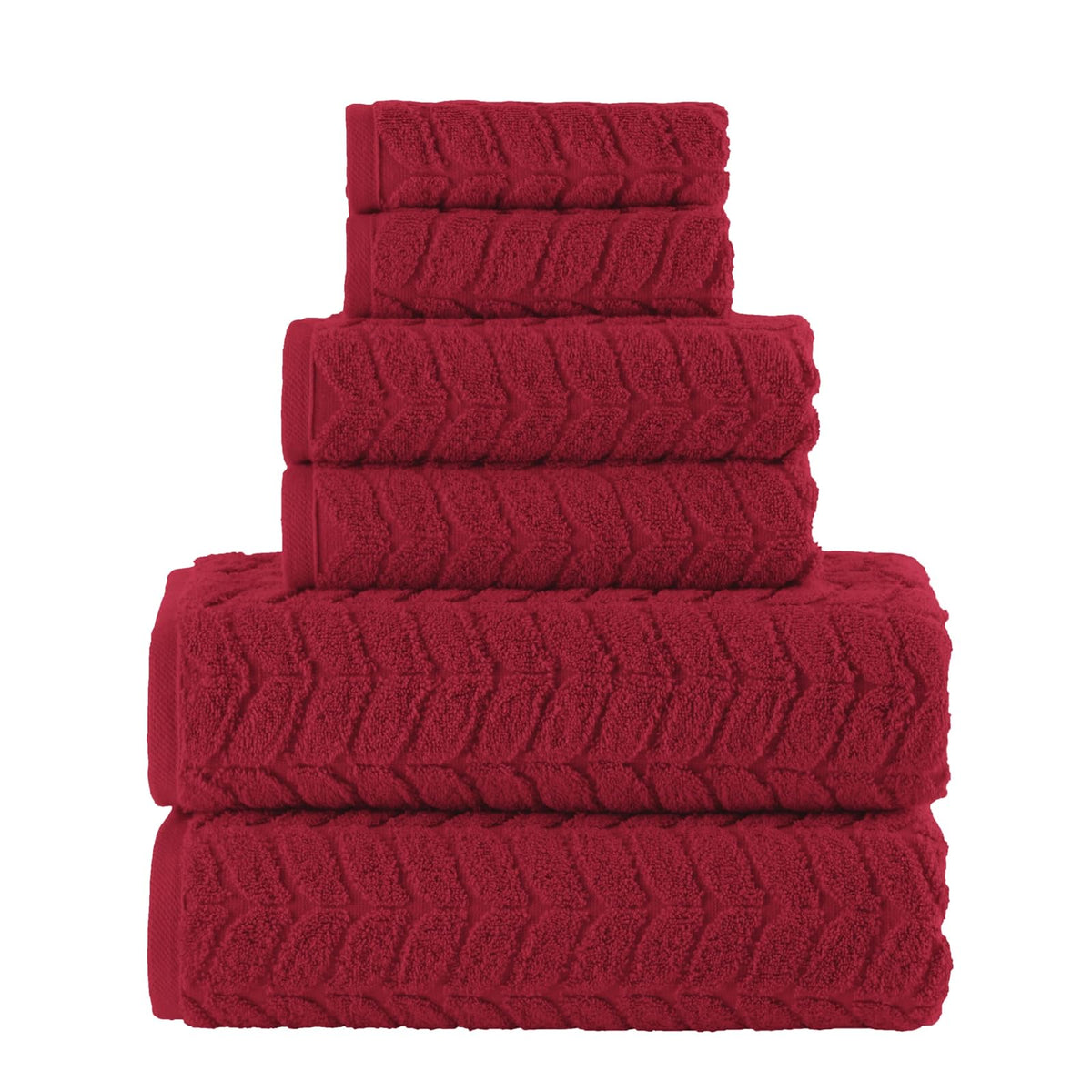 Elegant Comfort - Juego de Toallas de Lujo de 6 Piezas, 100% algodón Turco, Tela Jacquard, Texturizado, de Alta Calidad, Suave y Absorbente, Incluye 2 Toallas de baño, 2 Toallas de Mano y 2 Toallas,