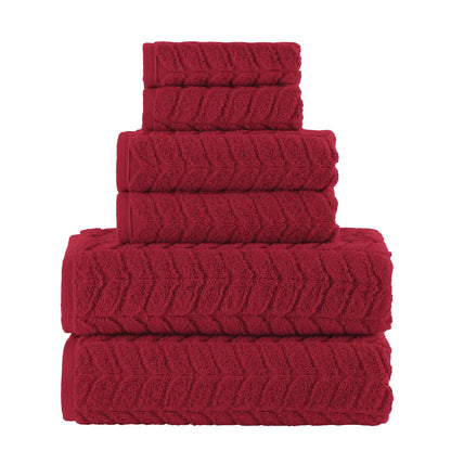 Elegant Comfort - Juego de Toallas de Lujo de 6 Piezas, 100% algodón Turco, Tela Jacquard, Texturizado, de Alta Calidad, Suave y Absorbente, Incluye 2 Toallas de baño, 2 Toallas de Mano y 2 Toallas,
