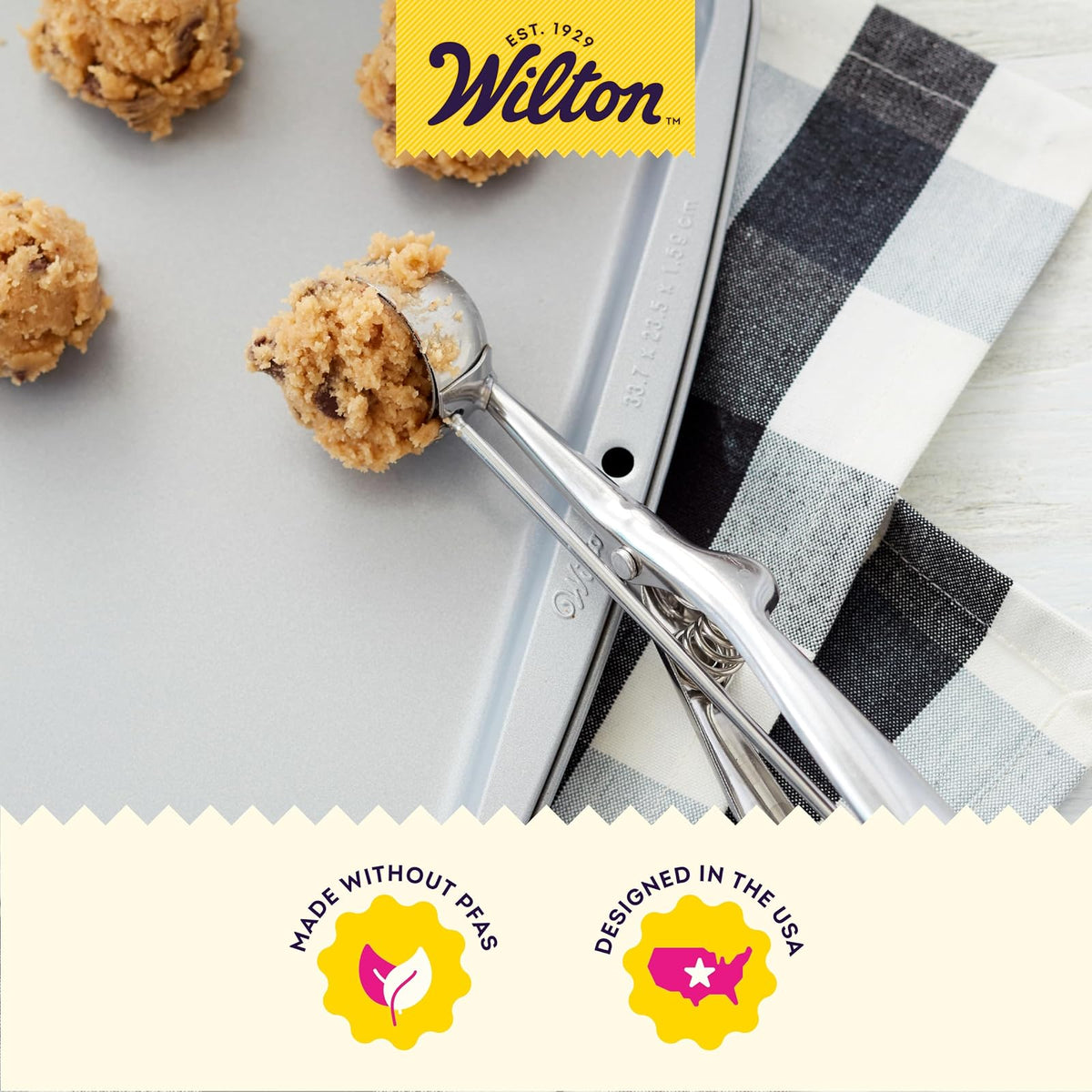 Wilton Cuchara para galletas (acero inoxidable), color plateado