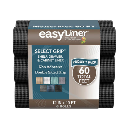 EasyLiner Select Grip - Forro de estante antideslizante para cajones y gabinetes, fácil de instalar y cortar para ajustar, para cocina, baño, despensa