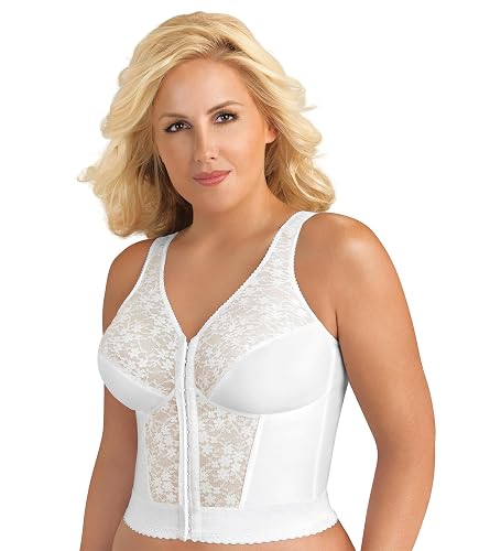 Exquisite Form Brasier de Postura de Encaje Largo con Cierre Frontal Completo Sujetador para Mujer
