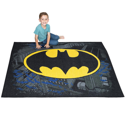 Franco Alfombra Antideslizante Infantil, Space Jam 2, 132 x 175 cm - 5'9" x 4'4" (Rectangular) - Negro