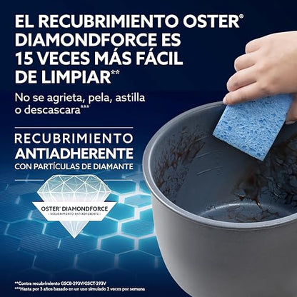 Olla Eléctrica Multifunción Oster Turbo 5.7 Litros Color Plata Modelo CKSTPCECT57D
