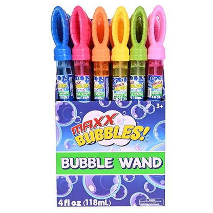 Maxx Bubbles - Paquete de 24 varitas de Burbujas a Granel de 14.6 Pulgadas para Juguete de Verano, Uso en Actividades al Aire última intervensión/Interiores, Suministros de Fiesta para niños, 2