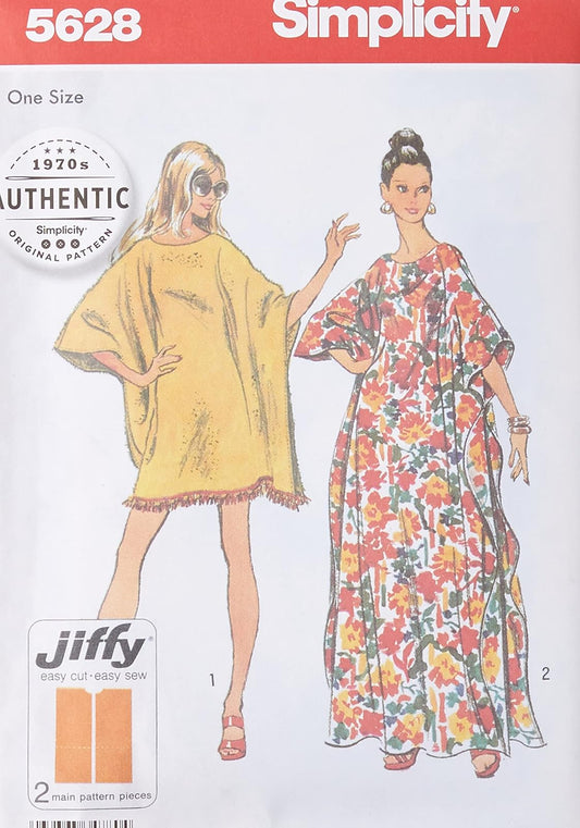 Simplicity UV5628OS - Kit de patrones de costura estilo caftán clásico para mujer, código 5628, tallas 8-40
