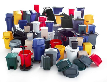 Rubbermaid Commercial Products Brute - Contenedores y tapas de basura y reciclaje resistentes, Tapa, Blanco, 44 Gallon